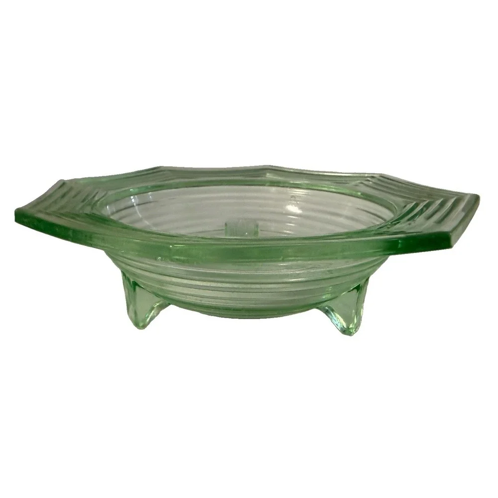 Vintage Uranium Glass Green Depression 7